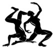Stylised dancers illustration