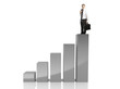 businessman and graph