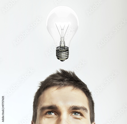 Photo: man with lamp man with lamp