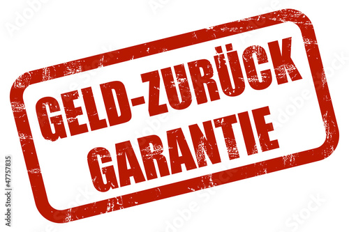 Illustration: Grunge Stempel rot GELD-ZURÜCK GARANTIE Grunge Stempel rot GELD-ZURÜCK GARANTIE