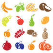 Set of fruits and vegetables icons