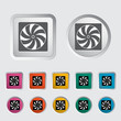 Radiator fan icon.
