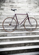 City road bicycle on stairs, vintage style