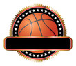 Basketball Design Emblem Stars