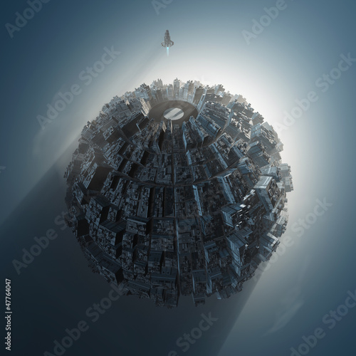 Illustration: artificial planet artificial planet