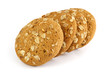 oatmeal cookie isolated on white