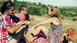Video: Group of happy friends on a picnic Group of happy friends on a picnic