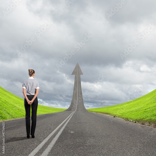 Photo: Concept of the road to success Concept of the road to success