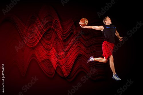 Photo: Basketball player with a ball Basketball player with a ball
