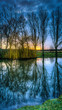 Hdr lake at sunrise