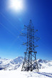 Power line high in the mountains.