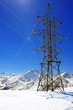 Power line high in the mountains.