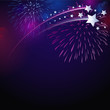Feuerwerk mit Sternen