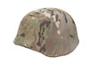kevlar helmet with multicam pattern camouflaged cover 