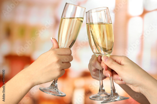 Photo: Corporate party sparkling champagne glasses Corporate party sparkling champagne glasses