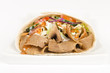 Donner Kebab Wrap: Donner meat, salad & sauce in a flatbread