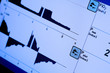 Monitor screen with variable curves. Business concept.