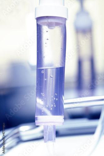 Photo: Air bubbles in the intravenous system. Medical abstract. Air bubbles in the intravenous system. Medical abstract.