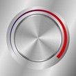Metallic knob on a metallic finish background