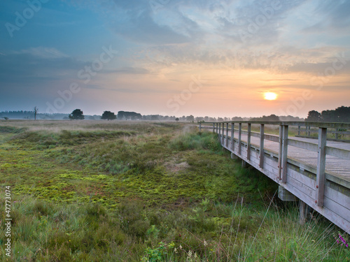 Photo: Wooden bridge during sunrise Wooden bridge during sunrise