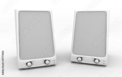 Illustration: grayscale speakers grayscale speakers