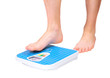 Photo: Man's legs ,which weighed on floor scale. Isolated Man's legs ,which weighed on floor scale. Isolated