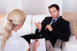 Man talking to his psychiatrist