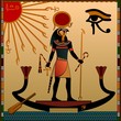 Vector: The gods of ancient Egypt - Aten and Ra. The gods of ancient Egypt - Aten and Ra.