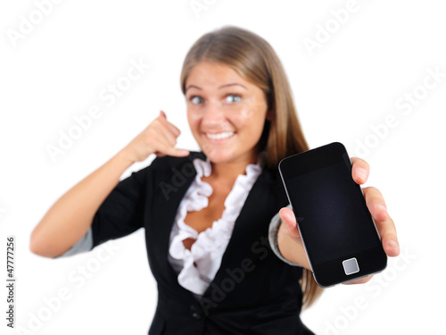 Photo: Isolated business woman Isolated business woman