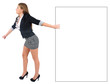 Isolated business woman