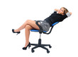 Isolated business woman