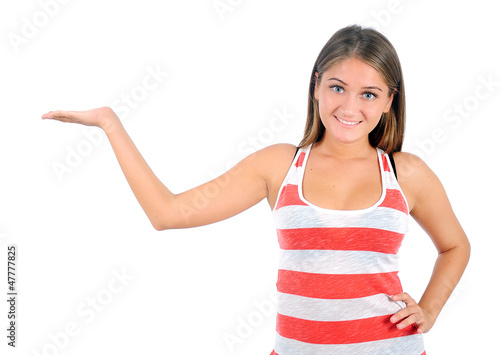 Photo: Isolated casual woman Isolated casual woman