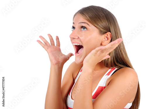 Photo: Isolated casual woman Isolated casual woman