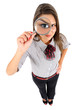 Isolated business woman