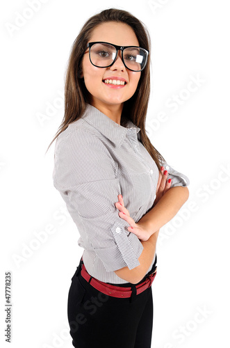 Photo: Isolated business woman Isolated business woman
