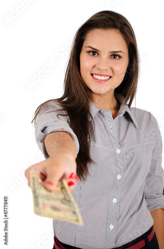 Photo: Isolated business woman Isolated business woman