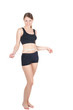 Fitness woman with tape-measure