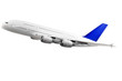 Modern airplane  on white.