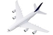 Modern airplane  on white.