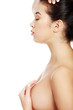 Beautiful fit topless woman