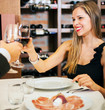 Dinner in a luxury restaurant