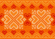 Valentines day ornamental embroidery seamless pattern