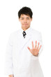 Asian young medical doctor isolated on white background