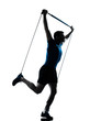 man exercising gymstick workout fitness posture