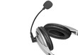 Big headset with a microphone. Isolated