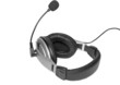 Big headset with a microphone. Isolated