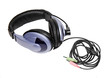 Big headset with a microphone. Isolated