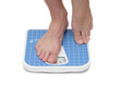 Photo: Man's legs ,which weighed on floor scale. Isolated Man's legs ,which weighed on floor scale. Isolated