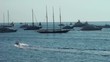 Sea filled with yachts and boats that float