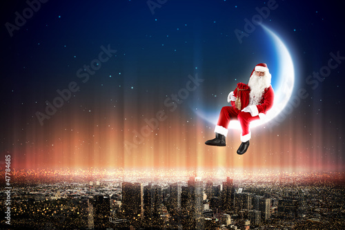 Photo: Santa on the moon Santa on the moon